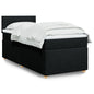 Boxspring met matras stof zwart Single (alleen AU)