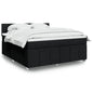 Boxspring met matras stof zwart 180x200 cm