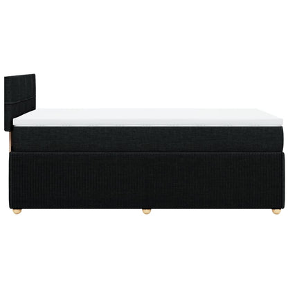 Boxspring met matras stof zwart 90x190 cm