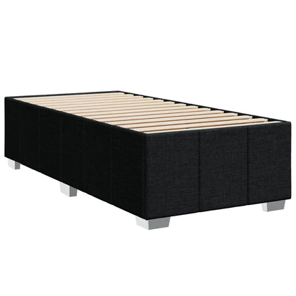 Boxspring met matras stof zwart 90x190 cm