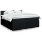 Boxspring met matras stof zwart 180x200 cm