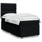 Boxspring met matras stof zwart 90x190 cm