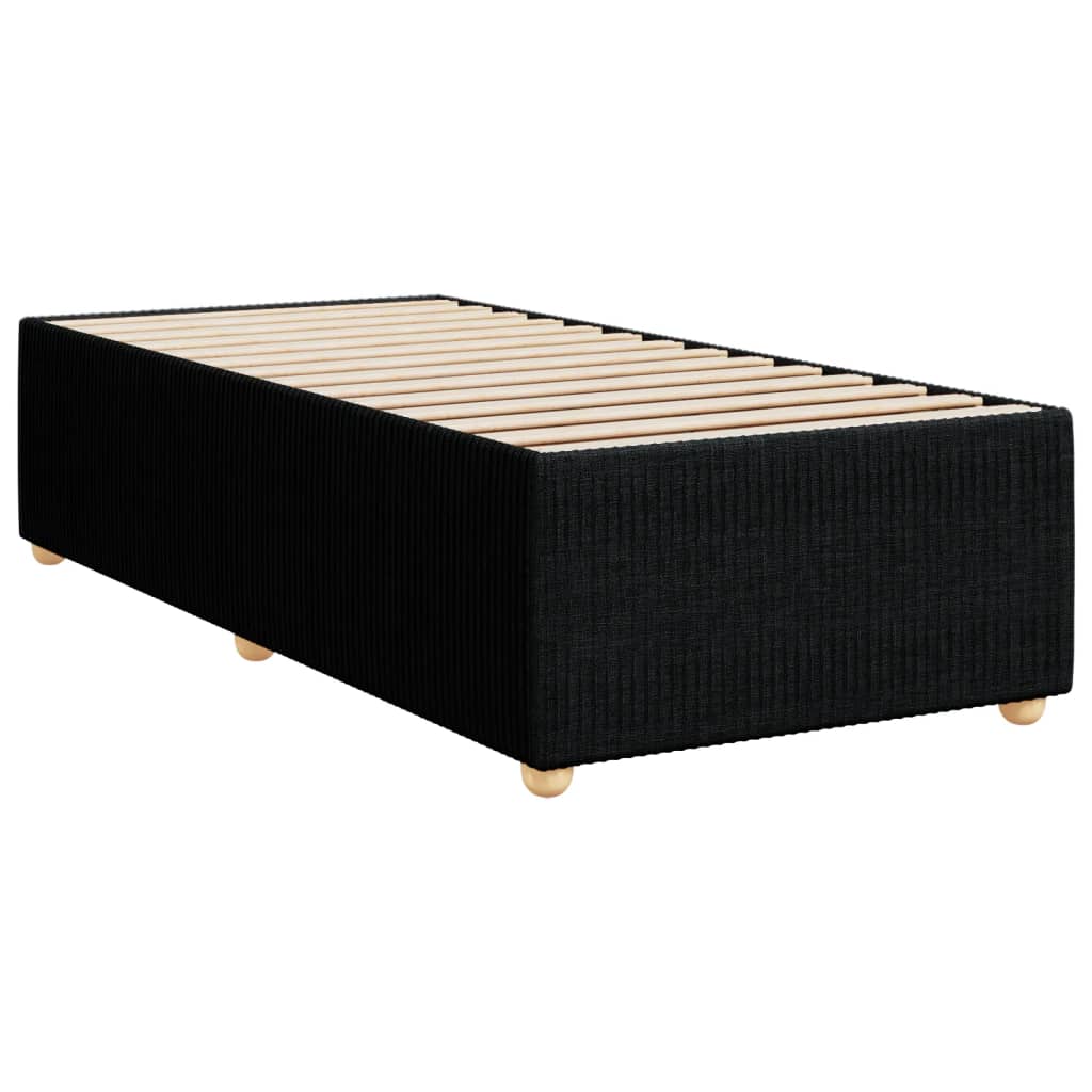 Boxspring met matras stof zwart 90x190 cm