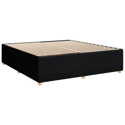 Boxspring met matras stof zwart 200x200 cm