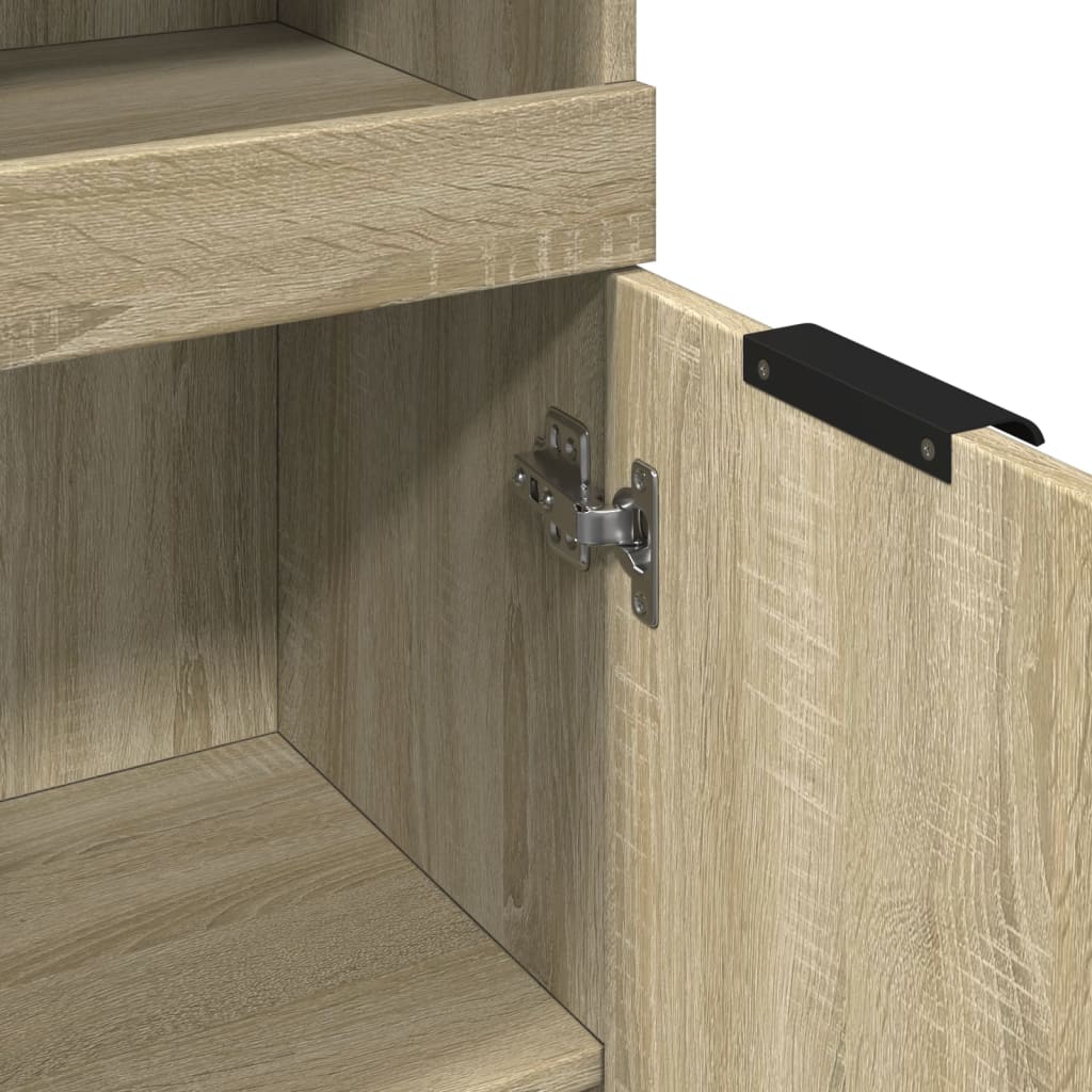 Badkamerkast 32x34x188,5 cm bewerkt hout sonoma eikenkleurig