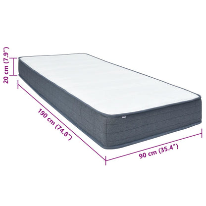 Boxspringmatras 190x90x20 cm stof