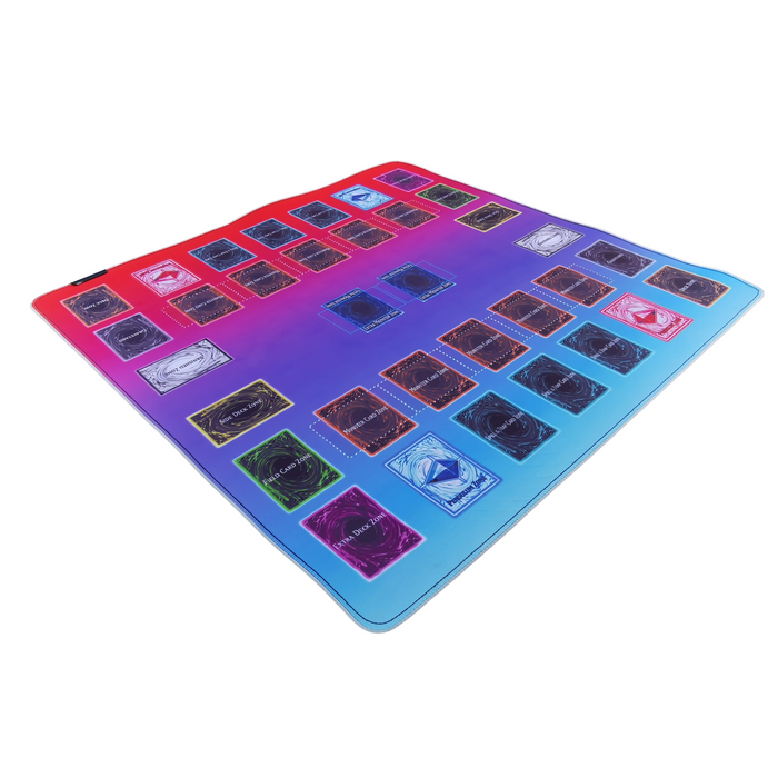 Yu-Gi-Oh! 2-speler TCG Speelmat- 70x70Cm - Blue & Red - 2-Player TCG Playmat