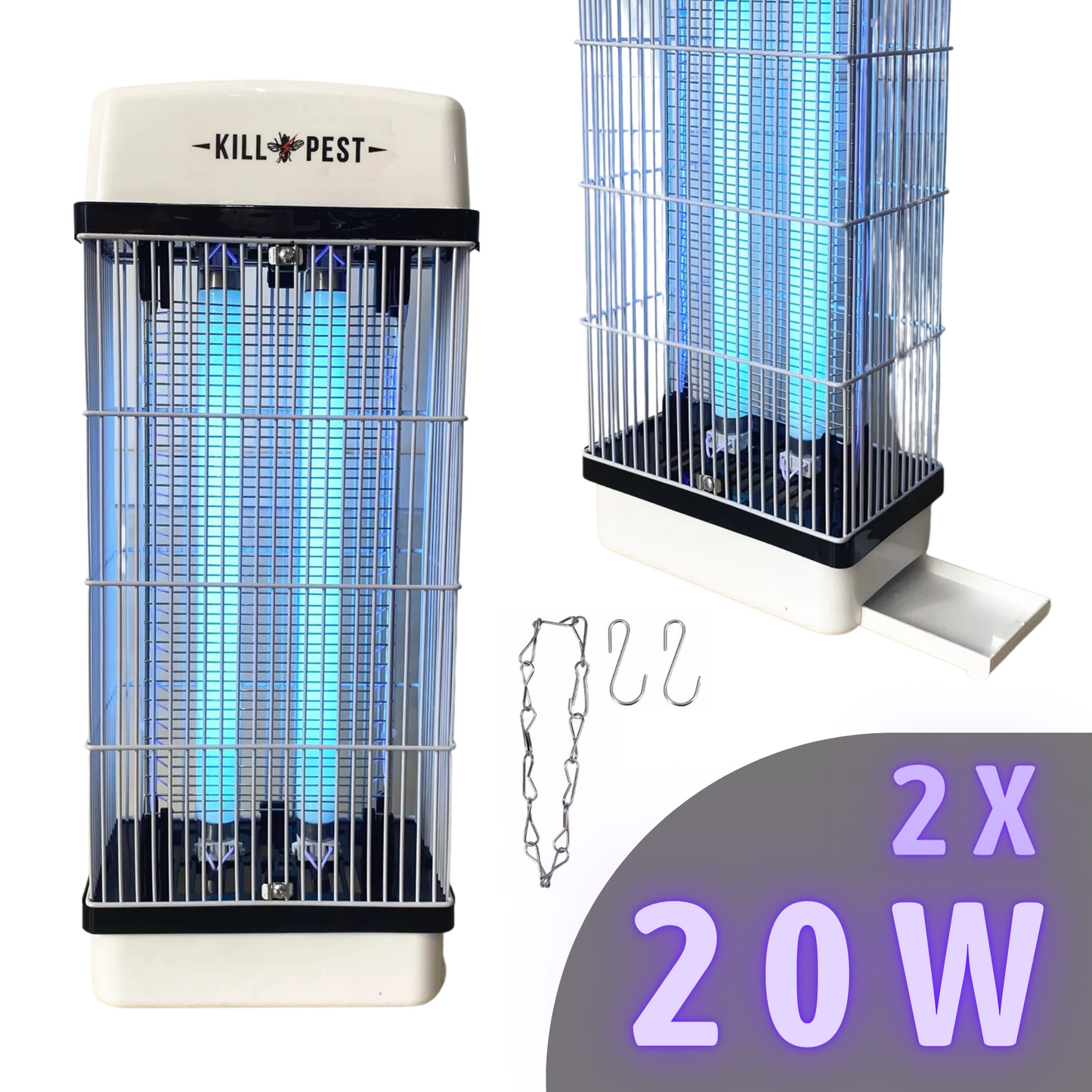 PREMIUM - 40W Insectenlamp -- (2x20W) -- Vliegenlamp -- Muggenlamp -- MosquitoKiller -- 71x20cm