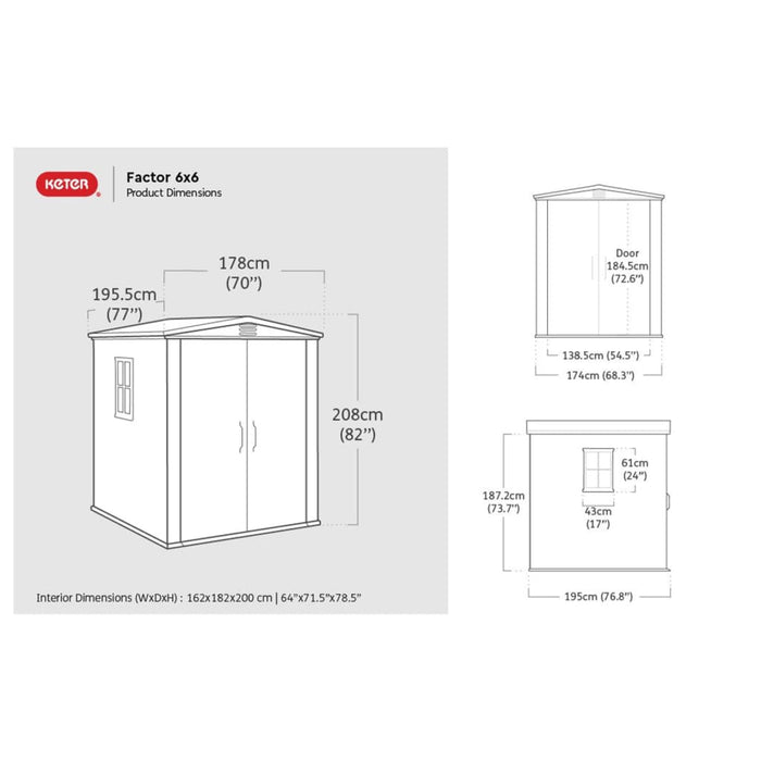 Keter Tuinschuur Factor 88 beige