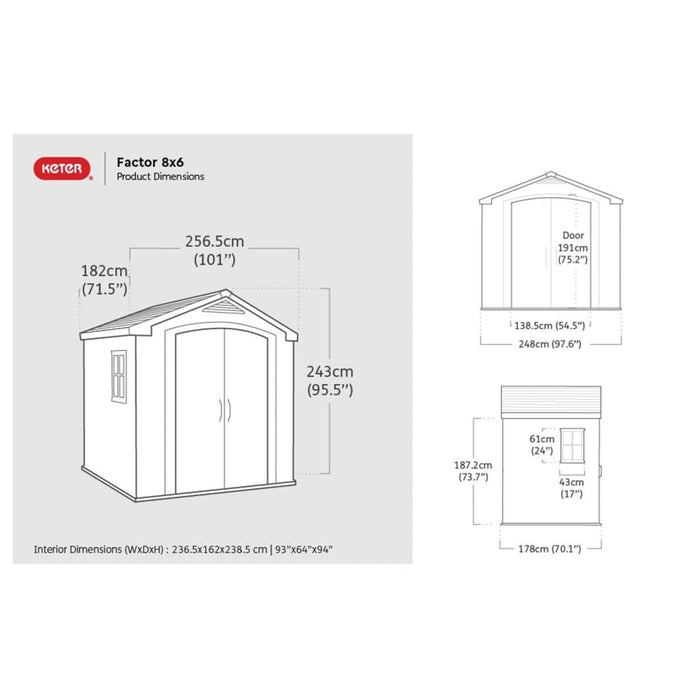 Keter Tuinschuur Factor 86 beige