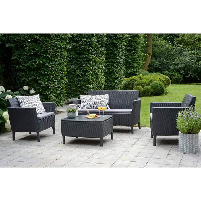 Keter 8-delige Loungeset Salemo grafietkleurig 236629