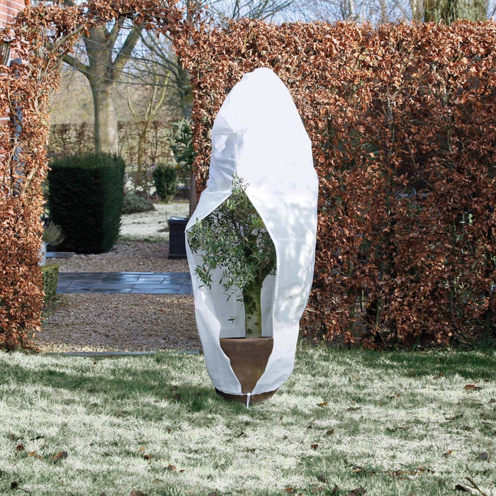 Nature Winterhoes met rits 70 g/m² 1,5x1,5x2 m wit