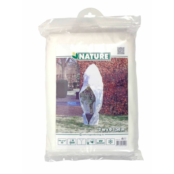 Nature Winterhoes met rits 70 g/m² 1,5x1,5x2 m wit