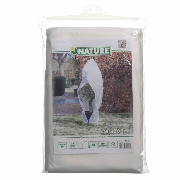 Nature Winterhoes met rits 70 g/m² 2,5x2x2 m wit