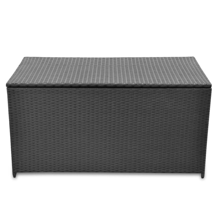 Tuinbox 120x50x60 cm poly rattan zwart