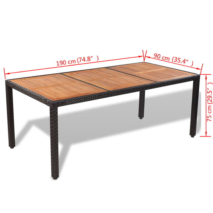 9-delige Tuinset met kussens poly rattan