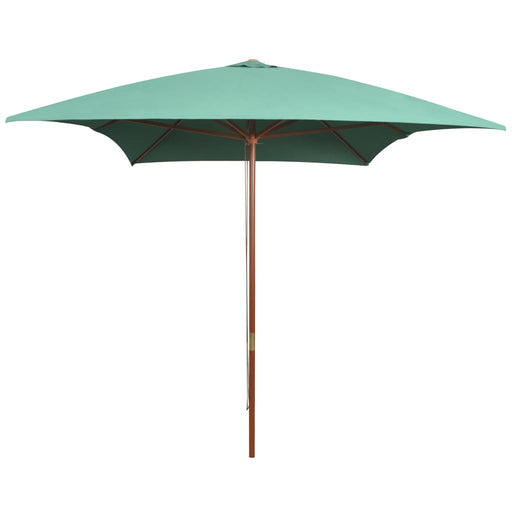 Parasol met houten paal 200x300 cm groen