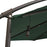 Zweefparasol met LED-verlichting en metalen paal 300 cm groen