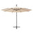 Zweefparasol met LED-verlichting en metalen paal 300 cm zand