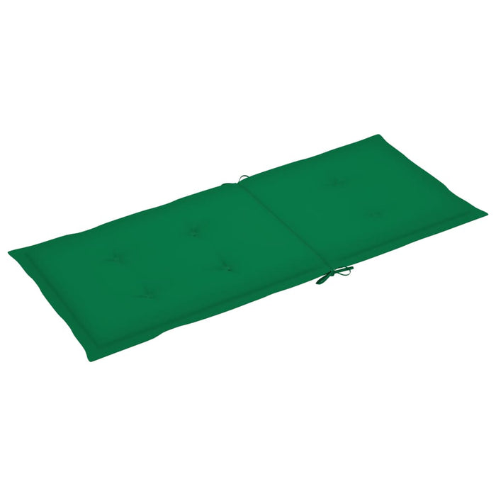 Tuinstoelkussens 2 st 120x50x3 cm groen