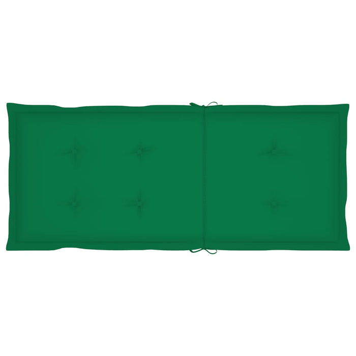 Tuinstoelkussens 2 st 120x50x3 cm groen