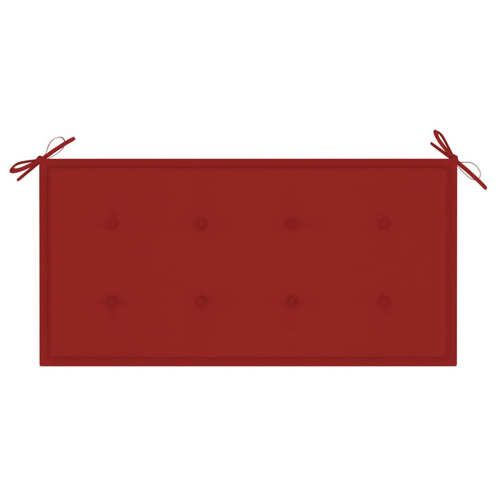 Tuinbankkussen 100x50x3 cm rood