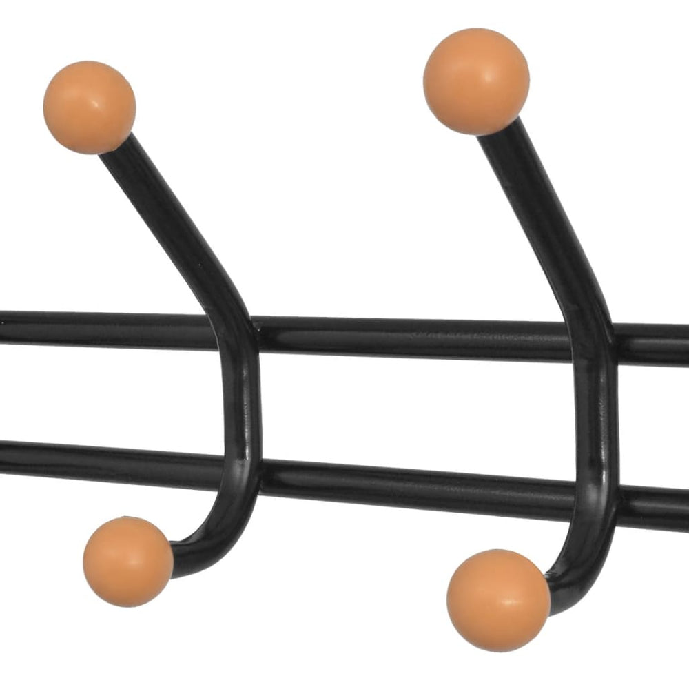 Kledingrek met schoenenopberger 68x32x182,5 cm zwart