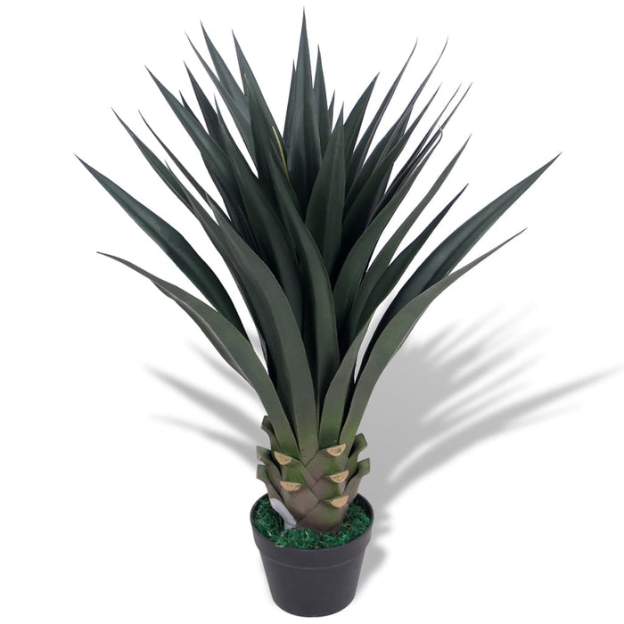 Kunst yucca plant met pot 85 cm groen