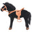 Speelgoedpaard staand pluche zwart