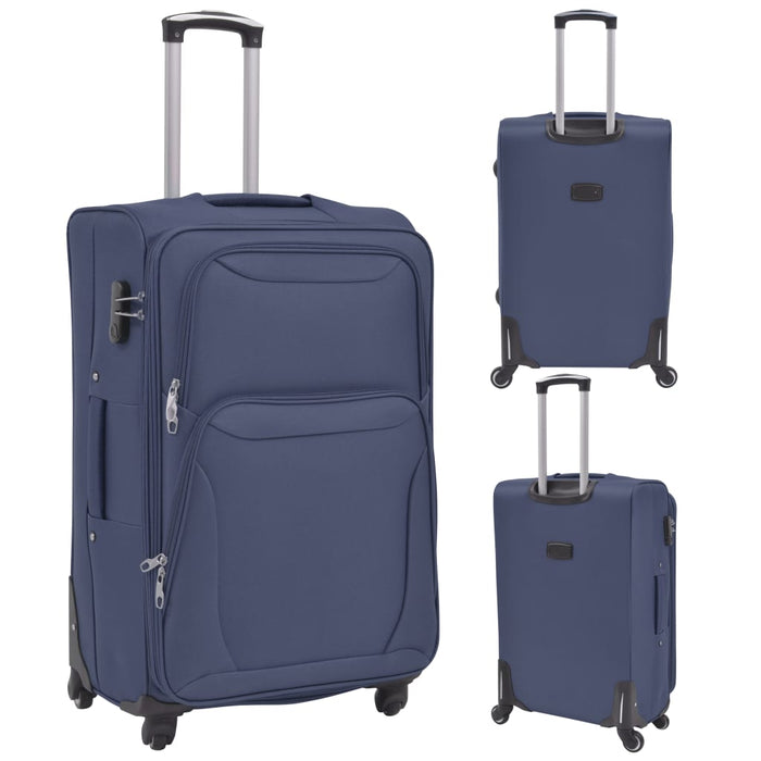 Trolleyset marineblauw 3-delig