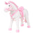 Speelgoedeenhoorn staand XXL pluche wit en roze