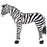 Speelgoedzebra staand XXL pluche zwart en wit