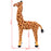 Speelgoedgiraffe staand XXL pluche bruin en geel