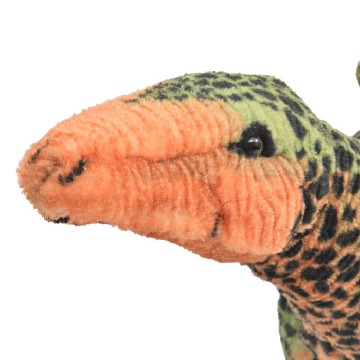 Speelgoeddinosaurus staand XXL pluche groen en oranje