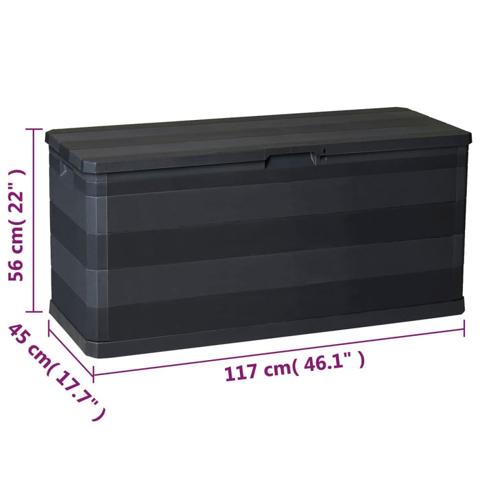 Tuinbox 117x45x56 cm zwart
