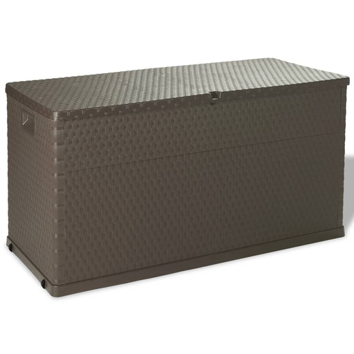 Tuinbox 120x56x63 cm polypropeen rattan bruin