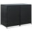 Containerberging dubbel 148x80x111 cm poly rattan zwart