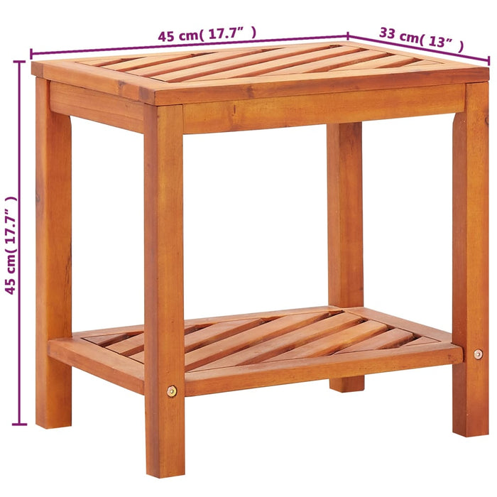 Bijzettafel 45x33x45 cm massief acaciahout