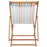 Strandstoel inklapbaar stof en houten frame meerkleurig