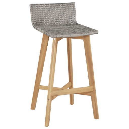 Barstoelen 2 st massief acaciahout