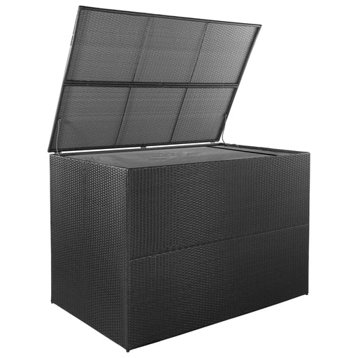 Tuinbox 150x100x100 cm poly rattan zwart