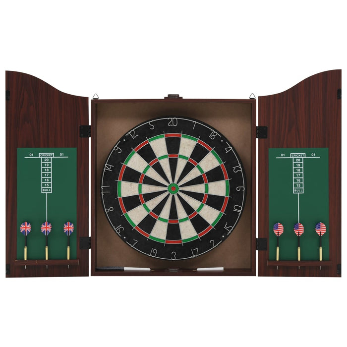 Dartbord professioneel met kast en 6 darts sisal