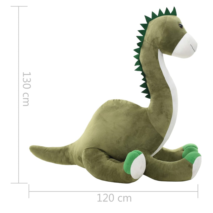 Knuffel dinosaurus brontosaurus pluche groen