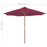 Parasol met houten paal 300 cm bordeauxrood