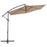 Zweefparasol met aluminium paal 300 cm taupe