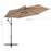 Zweefparasol met aluminium paal 300 cm taupe