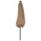 Parasol met LED-verlichting en stalen paal 300 cm taupe