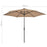 Parasol met LED-verlichting en stalen paal 300 cm taupe