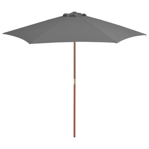 Parasol met houten paal 270 cm antraciet