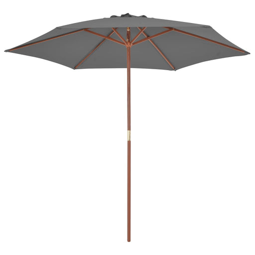 Parasol met houten paal 270 cm antraciet